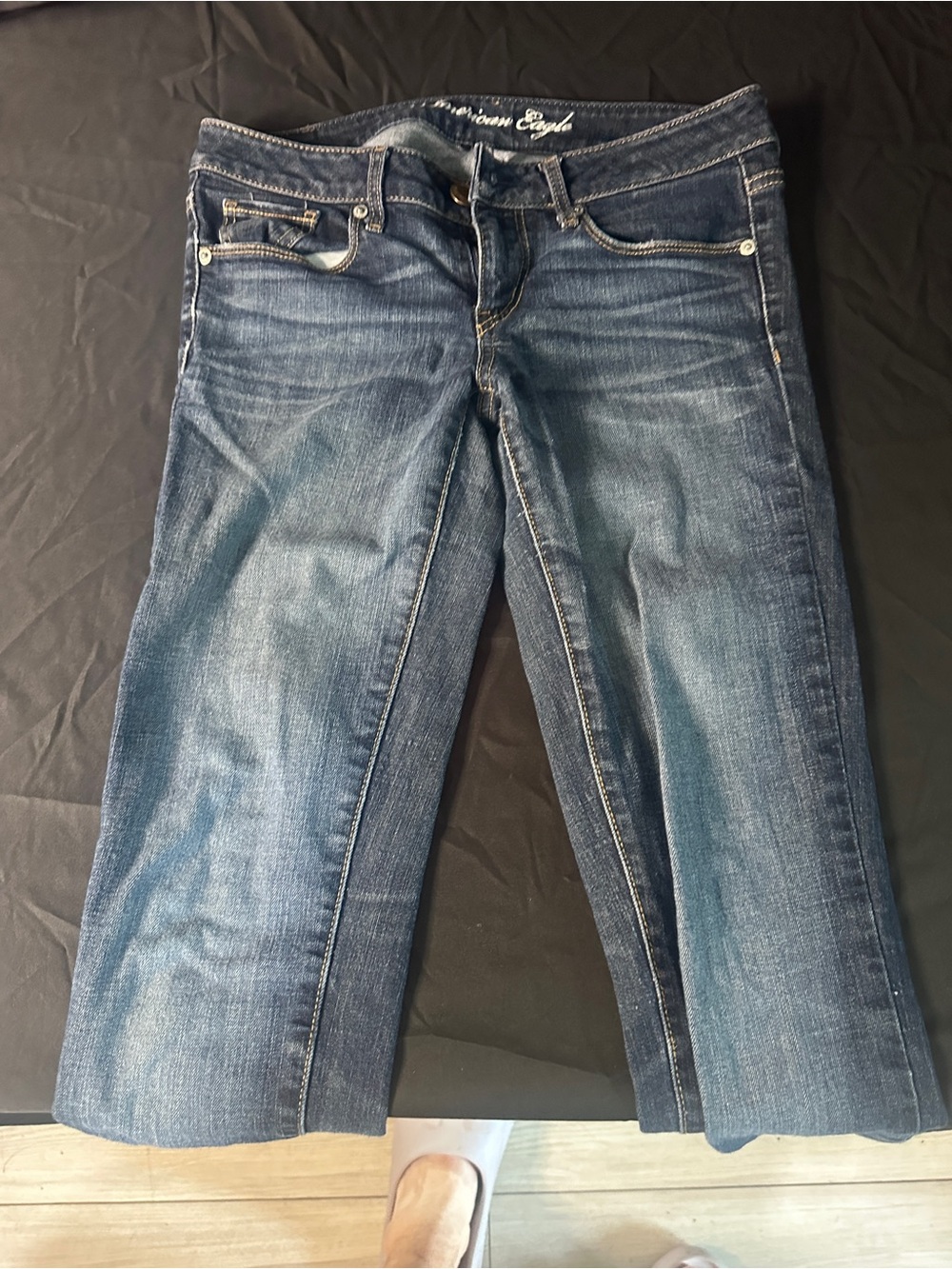 American Eagle Outfitters Women's Dark Blue skinny Jeans-size 6-#637